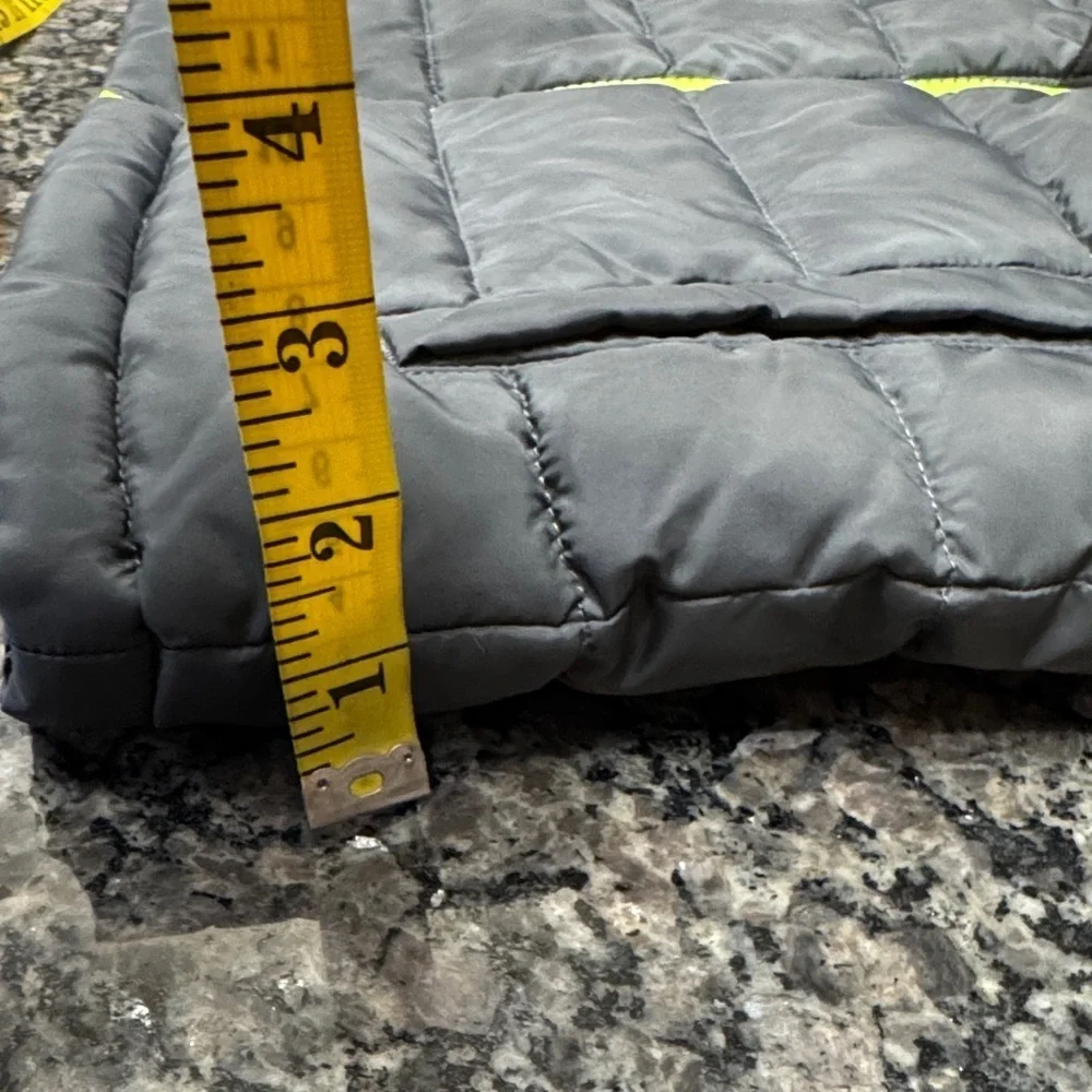 Nike Black and Gray Jacket with Neon Yellow Details XS 4T